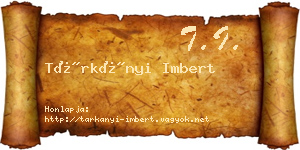 Tárkányi Imbert névjegykártya